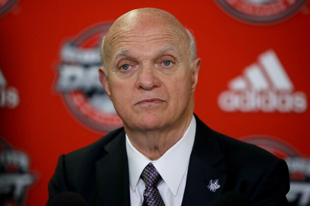 CHICAGO, IL - JUNE 24: Toronto Maple Leafs general manager Lou Lamoriello speaks to the media after the 2017 NHL Draft at the United Center on June 24, 2017 in Chicago, Illinois. (Photo by Jonathan Daniel/Getty Images) CHICAGO, IL - JUNE 24: Toronto Maple Leafs general manager Lou Lamoriello speaks to the media after the 2017 NHL Draft at the United Center on June 24, 2017 in Chicago, Illinois. (Photo by Jonathan Daniel/Getty Images)