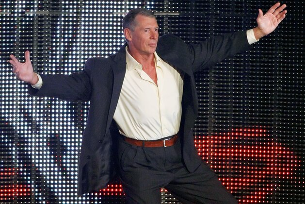 LAS VEGAS - AUGUST 24:  World Wrestling Entertainment Inc. Chairman Vince McMahon is introduced during the WWE Monday Night Raw show at the Thomas & Mack Center August 24, 2009 in Las Vegas, Nevada.  (Photo by Ethan Miller/Getty Images)