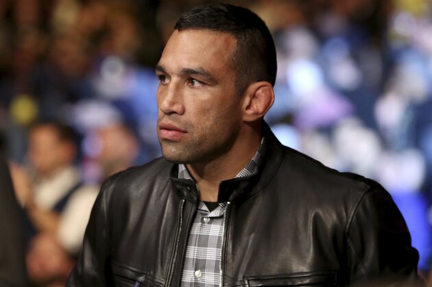 Former UFC Champ Fabricio Werdum is seen ringside at UFC 220, Saturday, January 20, 2018, in Boston. (AP Photo/Gregory Payan)