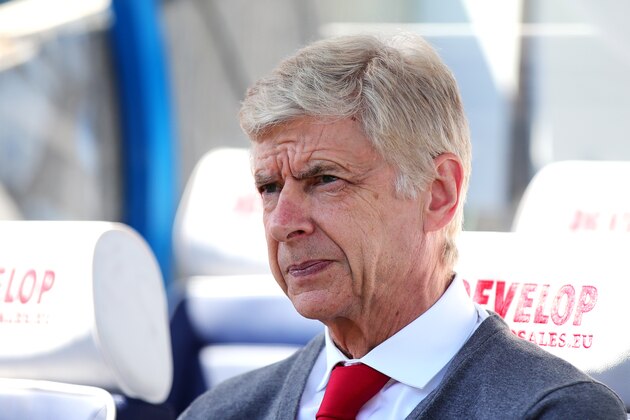 HUDDERSFIELD, ENGLAND - MAY 13: Arsenal manager Arsene Wenger looks on during the Premier League match between Huddersfield Town and Arsenal at John Smith's Stadium on May 13, 2018 in Huddersfield, England. (Photo by Chris Brunskill Ltd/Getty Images)