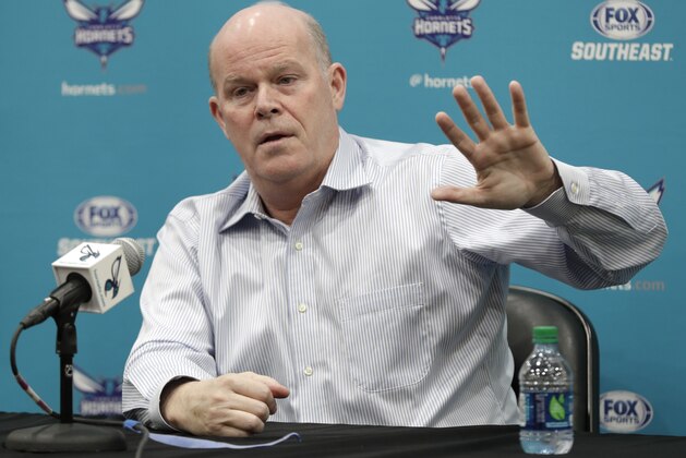 Charlotte Hornets head coach Steve Clifford speaks to the media during an end of season news conference for the NBA basketball team in Charlotte, N.C., Wednesday, April 11, 2018. The Hornets wrapped up what new GM Mitch Kupchak said has to be considered a