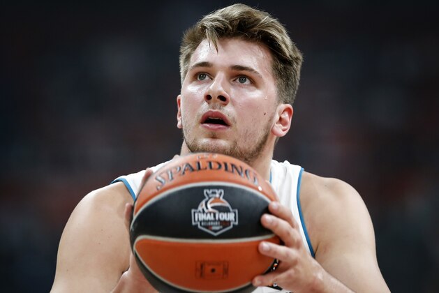 BELGRADE, SERBIA - MAY 20: Luka Doncic of Real Madrid in action during the Turkish Airlines Euroleague Final Four Belgrade 2018 Final match between Real Madrid and Fenerbahce Istanbul Dogus at Stark Arena on May 20, 2018 in Belgrade, Serbia. (Photo by Srdjan Stevanovic/Getty Images)