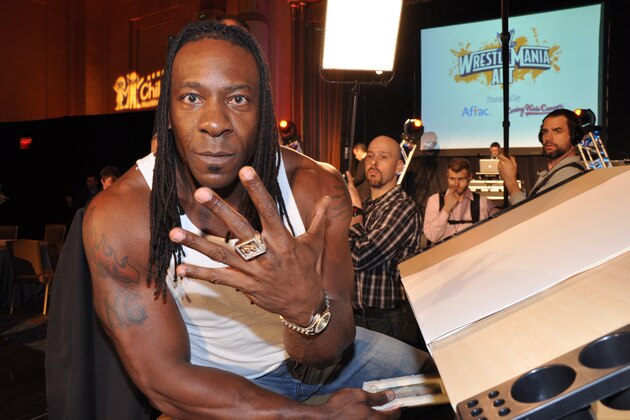 ATLANTA, GA - MARCH 30: WWE Wrestler Booker T attends WWE's 4th annual WrestleMania art exhibit and auction at The Egyptian Ballroom at Fox Theatre on March 30, 2011 in Atlanta, Georgia. (Photo by Moses Robinson/Getty Images)