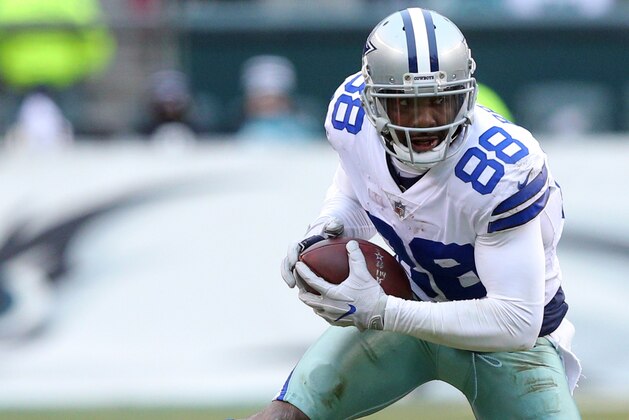 FILE - In this Dec. 31, 2017, file photo, Dallas Cowboys wide receiver Dez Bryant (88) carries the ball against the Philadelphia Eagles during an NFL game at Lincoln Financial Field in Philadelphia. The Dallas Cowboys have released Dez Bryant, deciding salary cap relief with the star receiver's declining production outweighs the risk of him returning to All-Pro form with another team. Cowboys owner and general manager Jerry Jones said in a statement Friday, April 13, 2018, it wasn't an easy decision, but was what the organization believes is in its best interest. (AP Photo/Brad Penner, File)