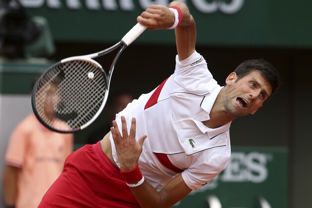 PARIS, FRANCE - MAY 28: Novak Djokovic of Serbia during Day Two of the 2018 French Open at Roland Garros stadium on May 28, 2018 in Paris, France. (Photo by Jean Catuffe/Getty Images)