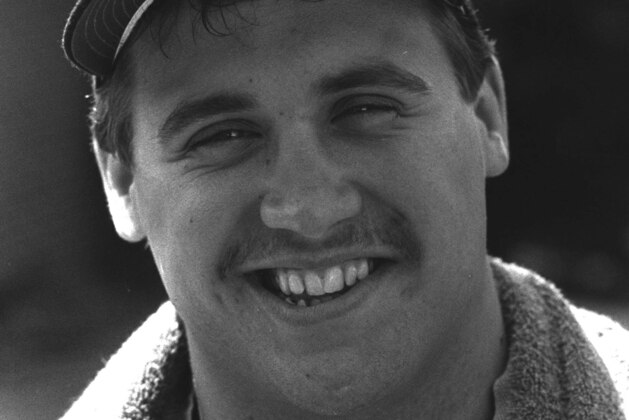 ** FILE ** Pittsburgh defensive tackle Bob Buczkowski  appears in this April 30, 1986, file photo from Pittsburgh. Buczkowski, who went on thto play in the NFL, has been  charged with running a prostitution ring with his girlfriend. Buczkowski and Amy Schifano were arrested Thursday, Sept. 29, 2005,  on drug, prostitution, corrupt organization and other charges. (AP Photo/Gene J. Puskar,file)