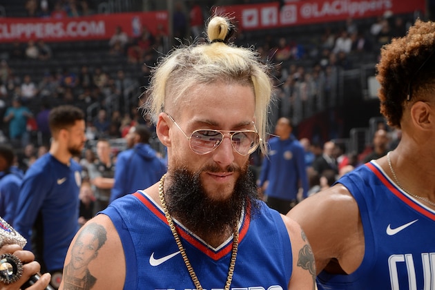 LOS ANGELES, CA - OCTOBER 28: Wrestler Enzo Amore attends the game between the Detroit Pistons and the LA Clippers on October 28, 2017 at STAPLES Center in Los Angeles, California. NOTE TO USER: User expressly acknowledges and agrees that, by downloading and/or using this Photograph, user is consenting to the terms and conditions of the Getty Images License Agreement. Mandatory Copyright Notice: Copyright 2017 NBAE (Photo by Andrew D. Bernstein/NBAE via Getty Images)