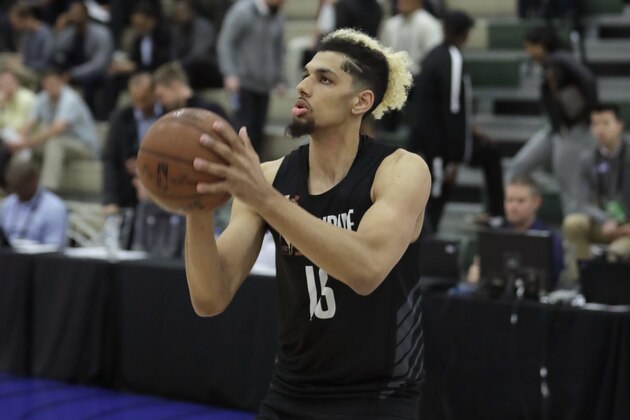 Brian Bowen II, from South Carolina, participates in the NBA draft basketball combine Thursday, May 17, 2018, in Chicago. (AP Photo/Charles Rex Arbogast) Brian Bowen II, from South Carolina, participates in the NBA draft basketball combine Thursday, May 17, 2018, in Chicago. (AP Photo/Charles Rex Arbogast)