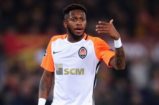 ROME, ITALY - MARCH 13:  Fred of Shakhtar Donetsk gestures during the UEFA Champions League Round of 16 Second Leg match between AS Roma and Shakhtar Donetsk at Stadio Olimpico on March 13, 2018 in Rome, Italy.  (Photo by Chris Brunskill Ltd/Getty Images)