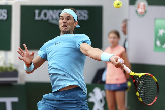 PARIS, FRANCE - MAY 31: Rafael Nadal of Spain during Day Five of the 2018 French Open at Roland Garros on May 31, 2018 in Paris, France. (Photo by Jean Catuffe/Getty Images) PARIS, FRANCE - MAY 31: Rafael Nadal of Spain during Day Five of the 2018 French Open at Roland Garros on May 31, 2018 in Paris, France. (Photo by Jean Catuffe/Getty Images)