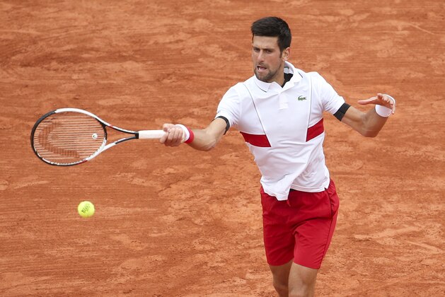 PARIS, FRANCE - JUNE 1: Novak Djokovic of Serbia during Day Six of the 2018 French Open at Roland Garros on June 1, 2018 in Paris, France. (Photo by Jean Catuffe/Getty Images)
