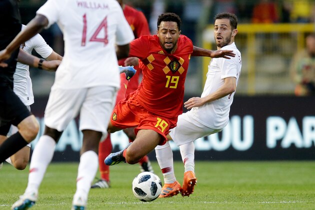 BRUSSEL, BELGIUM - JUNE 2: Mousa Dembele of Belgium  during the  International Friendly match between Belgium  v Portugal  at the Koning Boudewijnstadion on June 2, 2018 in Brussel Belgium (Photo by Peter Lous/Soccrates/Getty Images)