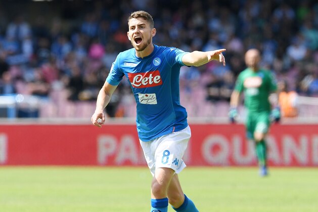 NAPLES, ITALY - MAY 06: Jorginho of SSC Napoli in action during the serie A match between SSC Napoli and Torino FC at Stadio San Paolo on May 6, 2018 in Naples, Italy.  (Photo by Francesco Pecoraro/Getty Images)