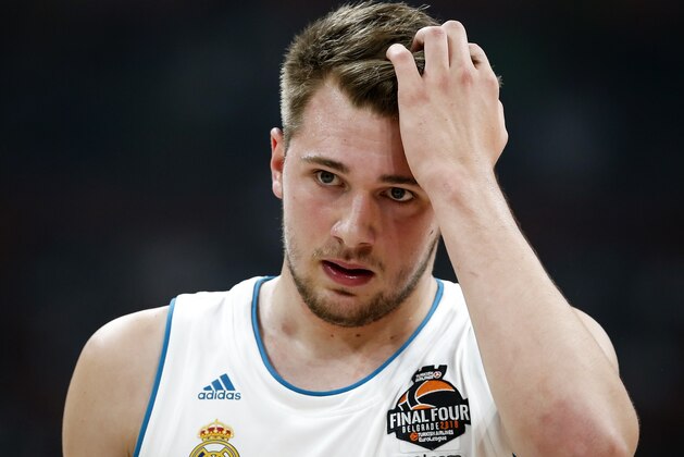 BELGRADE, SERBIA - MAY 20: Luka Doncic of Real Madrid in action during the Turkish Airlines Euroleague Final Four Belgrade 2018 Final match between Real Madrid and Fenerbahce Istanbul Dogus at Stark Arena on May 20, 2018 in Belgrade, Serbia. (Photo by Srdjan Stevanovic/Getty Images)