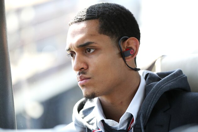 CLEVELAND, OH - May 31: Jordan Clarkson #8 of the Cleveland Cavaliers  is photographed on the bus in route to Game One of the 2018 NBA Finals against the Golden State Warriors in Game One of the 2018 NBA Finals on May 31, 2018 at ORACLE Arena in Oakland, California. NOTE TO USER: User expressly acknowledges and agrees that, by downloading and/or using this photograph, user is consenting to the terms and conditions of the Getty Images License Agreement. Mandatory Copyright Notice: Copyright 2018 NBAE (Photo by Joe Murphy/NBAE via Getty Images)