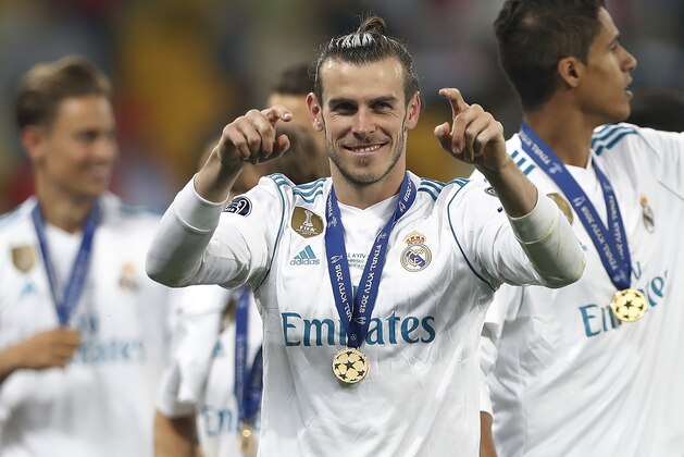 KIEV, UKRAINE - MAY 26: Gareth Bale of Real Madrid is seen during the UEFA Champions League final between Real Madrid and Liverpool on May 26, 2018 in Kiev, Ukraine. (Photo by Ian MacNicol/Getty Images)