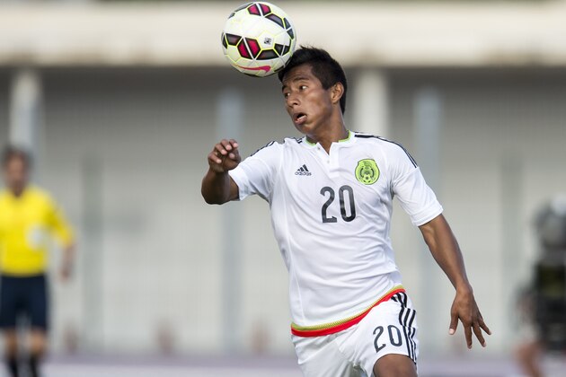 Alfonso Tamay of Mexico U21 during the Festival International Espoirs de Football tournament match between China U21 and Mexico U21 on June 1, 2015 at Stade Marcel Roustan in Salon de Provence, France.(Photo by VI Images via Getty Images)