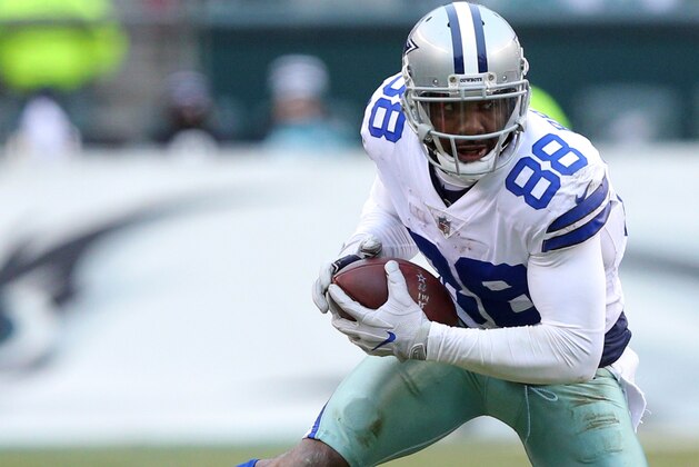 FILE - In this Dec. 31, 2017, file photo, Dallas Cowboys wide receiver Dez Bryant (88) carries the ball against the Philadelphia Eagles during an NFL game at Lincoln Financial Field in Philadelphia. The Dallas Cowboys have released Dez Bryant, deciding salary cap relief with the star receiver's declining production outweighs the risk of him returning to All-Pro form with another team. Cowboys owner and general manager Jerry Jones said in a statement Friday, April 13, 2018, it wasn't an easy decision, but was what the organization believes is in its best interest. (AP Photo/Brad Penner, File)