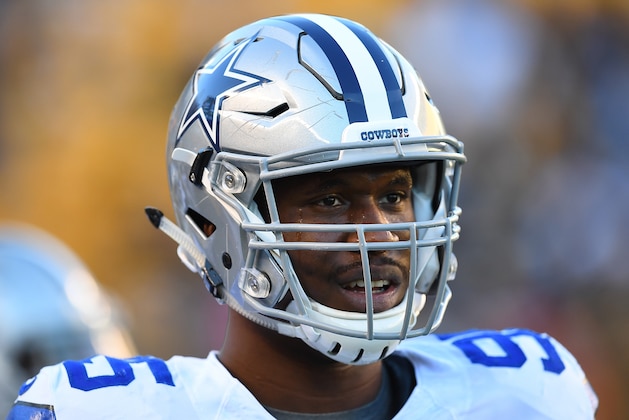 PITTSBURGH, PA - NOVEMBER 13:  David Irving #95 of the Dallas Cowboys warms up prior to the game against the Pittsburgh Steelers at Heinz Field on November 13, 2016 in Pittsburgh, Pennsylvania. (Photo by Joe Sargent/Getty Images) *** Local Caption ***
