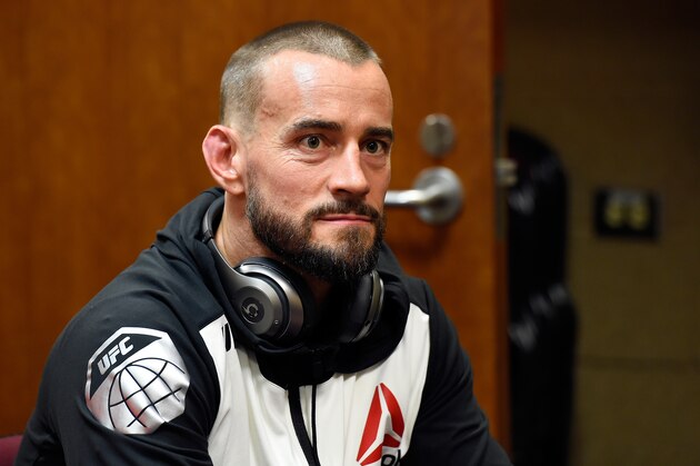 CLEVELAND, OH - SEPTEMBER 10:  Phil 'CM Punk' Brooks warms up backstage prior to facing Mickey Gall in their welterweight bout during the UFC 203 event at Quicken Loans Arena on September 10, 2016 in Cleveland, Ohio. (Photo by Mike Roach/Zuffa LLC/Zuffa LLC via Getty Images)