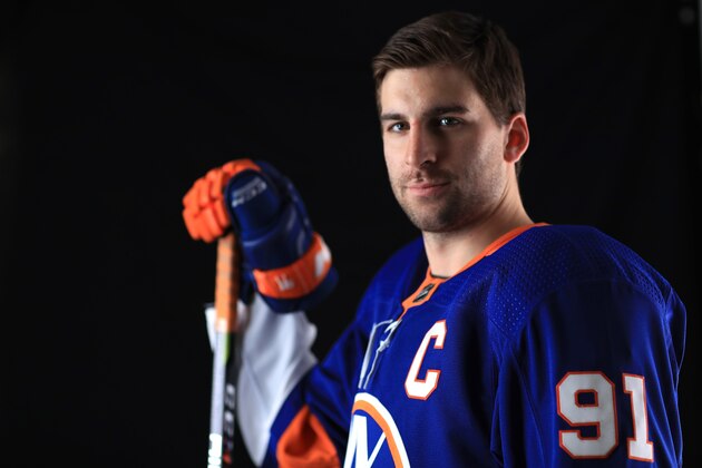TAMPA, FL - JANUARY 27:  John Tavares #91 of the New York Islanders poses for a portrait during the 2018 NHL All-Star at Amalie Arena on January 27, 2018 in Tampa, Florida.  (Photo by Mike Ehrmann/Getty Images)
