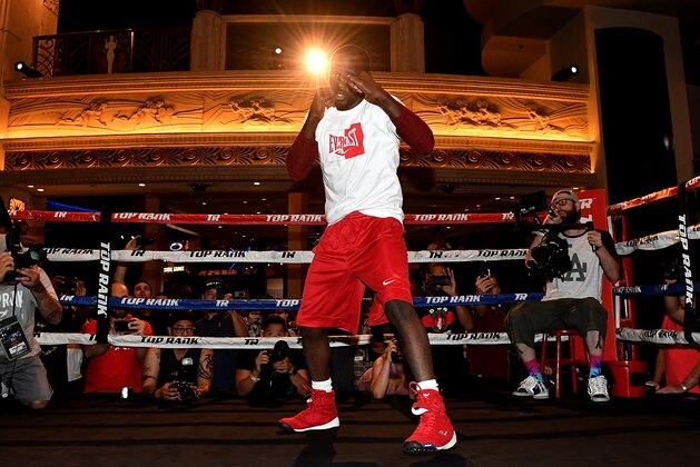 LAS VEGAS, NV - JUNE 06: Terence Crawford trains during the open media day workouts at the MGM Grand on June 6, 2018 in Las Vegas, Nevada, USA.  (Photo by Bradley Kanaris/Getty Images)