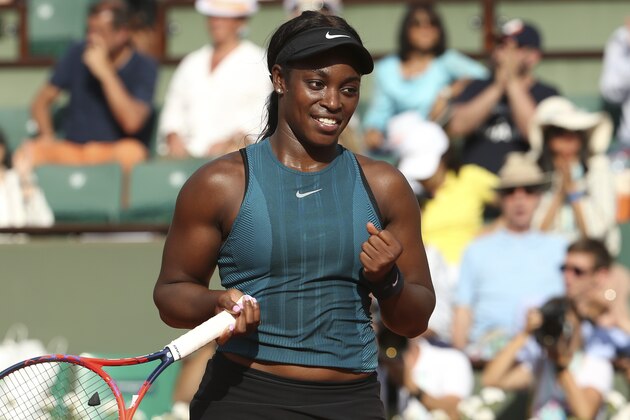 PARIS, FRANCE - JUNE 7: Sloane Stephens of USA celebrates winning her semi-final during Day 12 of the 2018 French Open at Roland Garros stadium on June 7, 2018 in Paris, France. (Photo by Jean Catuffe/Getty Images)