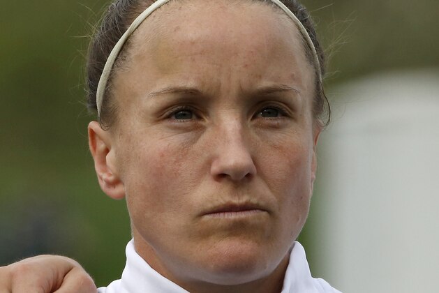 ZENICA, BOSNIA AND HERZEGOVINA - APRIL 12: Casey Stoney of England looks on prior during the UEFA Women's European Championship Qualifier match between Bosnia and Herzegovina and England at FF BIH Football Training Centre on April 12, 2016 in Zenica, Bosnia and Herzegovina. (Photo by Srdjan Stevanovic/Getty Images)