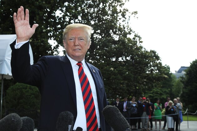 President Donald Trump waves as he leaves the White House in Washington, Friday, June 8, 2018, to attend the G7 Summit in Charlevoix, Quebec, Canada. (AP Photo/Manuel Balce Ceneta)