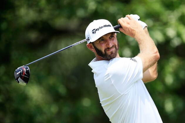 MEMPHIS, TN - JUNE 08:  Dustin Johnson plays his shot from the seventh tee during the second round of the FedEx St. Jude Classic at at TPC Southwind on June 8, 2018 in Memphis, Tennessee.  (Photo by Andy Lyons/Getty Images)