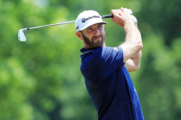 MEMPHIS, TN - JUNE 10:  Dustin Johnson plays his shot from the second tee during the final round of the FedEx St. Jude Classic at TPC Southwind on June 10, 2018 in Memphis, Tennessee.  (Photo by Sarah Crabill/Getty Images)