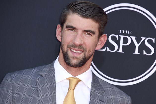 Michael Phelps arrives at the ESPYS at the Microsoft Theater on Wednesday, July 12, 2017, in Los Angeles. (Photo by Jordan Strauss/Invision/AP)