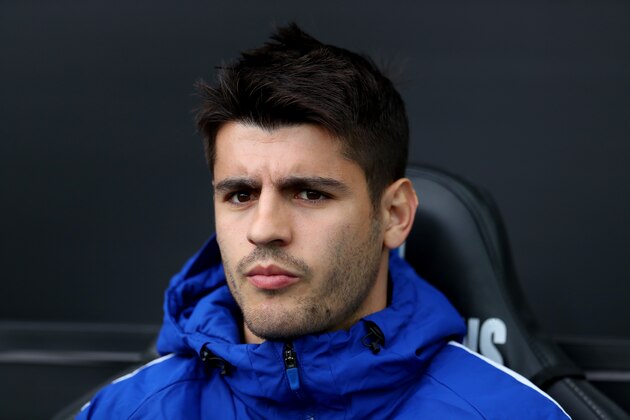 SWANSEA, WALES - APRIL 28: Alvaro Morata of Chelsea during the Premier League match between Swansea City and Chelsea at Liberty Stadium on April 28, 2018 in Swansea, Wales. (Photo by Catherine Ivill/Getty Images)