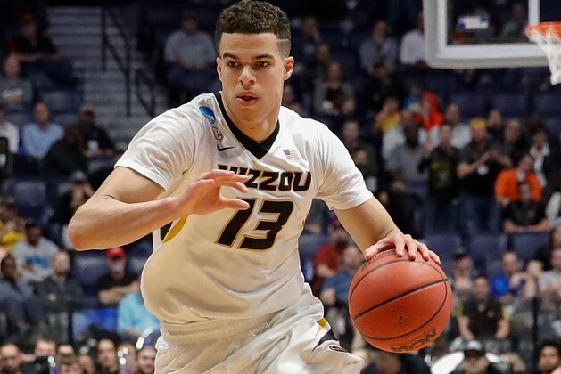 NASHVILLE, TN - MARCH 16:  Michael Porter Jr. #13 of the Missouri Tigers plays against the Florida State Seminoles during the first round of the 2018 NCAA Men's Basketball Tournament at Bridgestone Arena on March 16, 2018 in Nashville, Tennessee.  (Photo by Frederick Breedon/Getty Images)