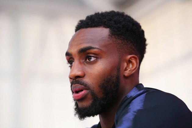 BURTON-UPON-TRENT, ENGLAND - JUNE 05:  Danny Rose of England speaks during an England media session at St Georges Park on June 5, 2018 in Burton-upon-Trent, England.  (Photo by Alex Livesey/Getty Images)