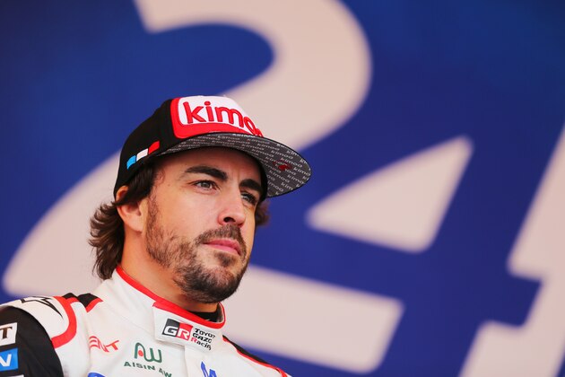 LE MANS, FRANCE - JUNE 11: Fernando Alonso of Spain and Toyota Gazoo Racing at the Le Mans 24 Hours Preview on June 11, 2018 in Le Mans, France. (Photo by James Moy Photography/Getty Images)