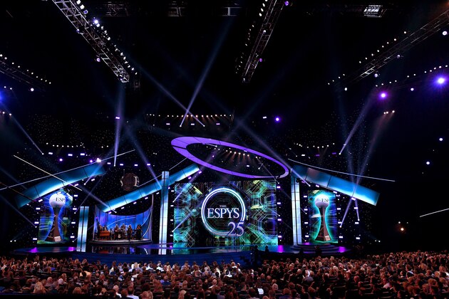 LOS ANGELES, CA - JULY 12:  Wide view of stage at The 2017 ESPYS at Microsoft Theater on July 12, 2017 in Los Angeles, California.  (Photo by Kevin Winter/Getty Images)