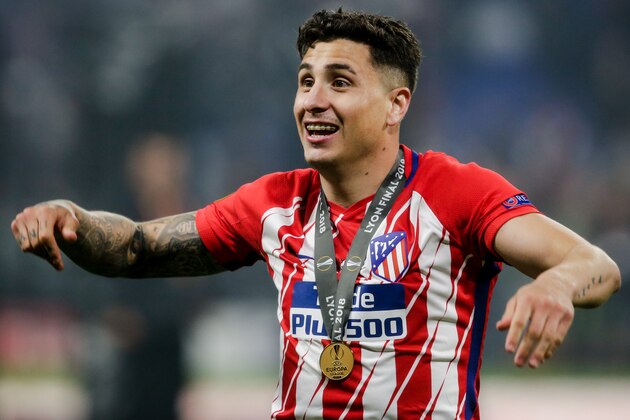 LYON, FRANCE - MAY 16: Jose Maria Gimenez of Atletico Madrid during the UEFA Europa League   match between Olympique Marseille v Atletico Madrid at the Parc Olympique Lyonnais on May 16, 2018 in Lyon France (Photo by Erwin Spek/Soccrates/Getty Images)
