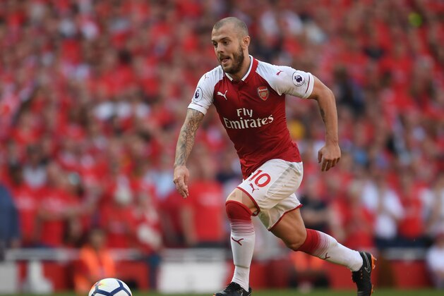 LONDON, ENGLAND - MAY 06:  Jack Wilshere of Arsenal in action during the Premier League match between Arsenal and Burnley at Emirates Stadium on May 6, 2018 in London, England.  (Photo by Mike Hewitt/Getty Images)