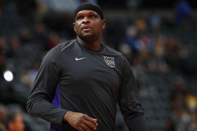 Sacramento Kings forward Zach Randolph (50) in the first half of an NBA basketball game Sunday, March 11, 2018, in Denver. (AP Photo/David Zalubowski)