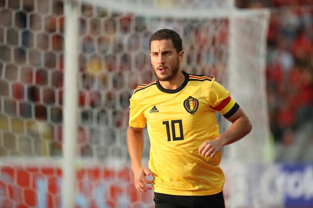 BRUSSELS,BELGIUM - JUNE 11: Eden HAZARD pictured during a friendly game between Belgium and Costa Rica, as part of preparations for the 2018 FIFA World Cup in Russia, on June 11, 2018 in Brussels, Belgium. Photo by Vincent Van Doornick - Isosport
