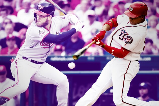 NEW YORK, NY - JUNE 13:  Juan Soto #22 of the Washington Nationals follows through on his seventh inning home run against the New York Yankees at Yankee Stadium on June 13, 2018 in the Bronx borough of New York City. The Nationals defeated the Yankees 5-4.  (Photo by Jim McIsaac/Getty Images)