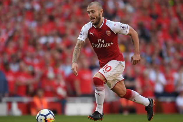 LONDON, ENGLAND - MAY 06:  Jack Wilshere of Arsenal in action during the Premier League match between Arsenal and Burnley at Emirates Stadium on May 6, 2018 in London, England.  (Photo by Mike Hewitt/Getty Images)