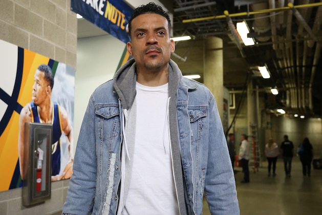 SALT LAKE CITY, UT - MAY 6:  Matt Barnes #22 of the Golden State Warriors arrives at the arena before Game Three of the Western Conference Semifinals against the Utah Jazz during the 2017 NBA Playoffs on May 6, 2017 at vivint.SmartHome Arena in Salt Lake City, Utah. NOTE TO USER: User expressly acknowledges and agrees that, by downloading and/or using this Photograph, user is consenting to the terms and conditions of the Getty Images License Agreement. Mandatory Copyright Notice: Copyright 2017 NBAE (Photo by Melissa Majchrzak/NBAE via Getty Images)