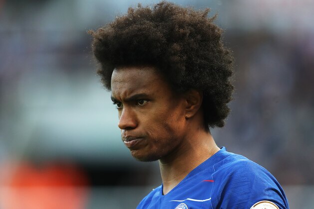 NEWCASTLE UPON TYNE, ENGLAND - MAY 13:  Willian of Chelsea is seen during the Premier League match between Newcastle United and Chelsea at St. James Park on May 13, 2018 in Newcastle upon Tyne, England. (Photo by Ian MacNicol/Getty Images)