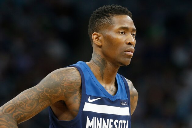 Minnesota Timberwolves' Jamal Crawford plays against the Houston Rockets during the second half of Game 4 in an NBA basketball first-round playoff series Monday, April 23, 2018, in Minneapolis. (AP Photo/Jim Mone)