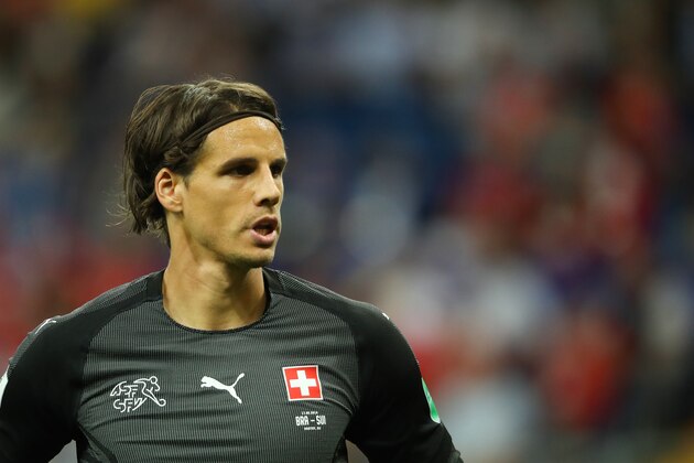 ROSTOV-ON-DON, RUSSIA - JUNE 17:   Yann Sommer of Switzerland looks on  during the 2018 FIFA World Cup Russia group E match between Brazil and Switzerland at Rostov Arena on June 17, 2018 in Rostov-on-Don, Russia. (Photo by Matthew Ashton - AMA/Getty Images)