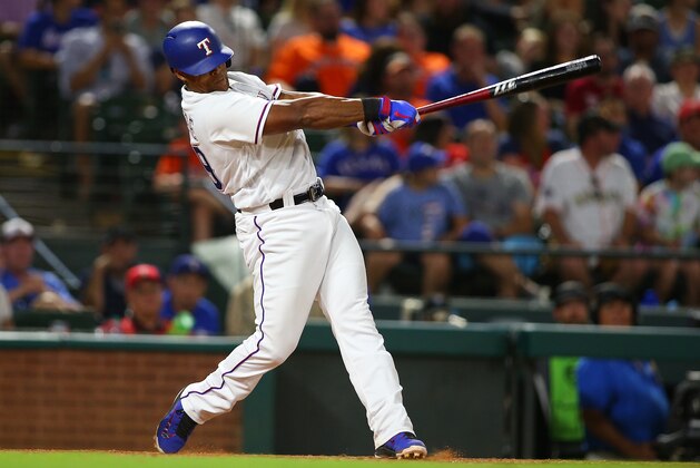 ARLINGTON, TX - JUNE 08: Adrian Beltre #29 of the Texas Rangers hits in the ninth inning against the Houston Astros at Globe Life Park in Arlington on June 8, 2018 in Arlington, Texas. (Photo by Rick Yeatts/Getty Images)