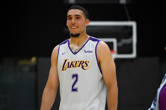 LOS ANGELES, CA - MAY 29:  LiAngelo Ball #2 walks on the court during the Los Angeles Lakers 2018 NBA Pre-Draft Workout on May 29, 2018 in Los Angeles, California.  NOTE TO USER: User expressly acknowledges and agrees that, by downloading and or using this photograph, User is consenting to the terms and conditions of the Getty Images License Agreement. (Photo by Jayne Kamin-Oncea/Getty Images)
