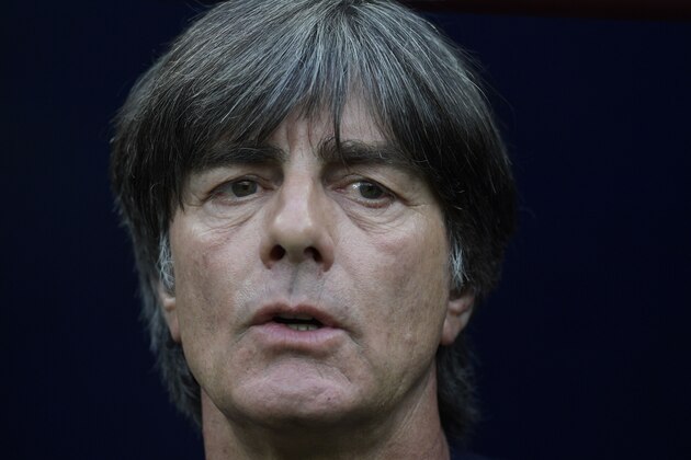 Germany's coach Joachim Loew looks on prior to the  Russia 2018 World Cup Group F football match between Germany and Mexico at the Luzhniki Stadium in Moscow on June 17, 2018. (Photo by Juan Mabromata / AFP) / RESTRICTED TO EDITORIAL USE - NO MOBILE PUSH ALERTS/DOWNLOADS        (Photo credit should read JUAN MABROMATA/AFP/Getty Images)